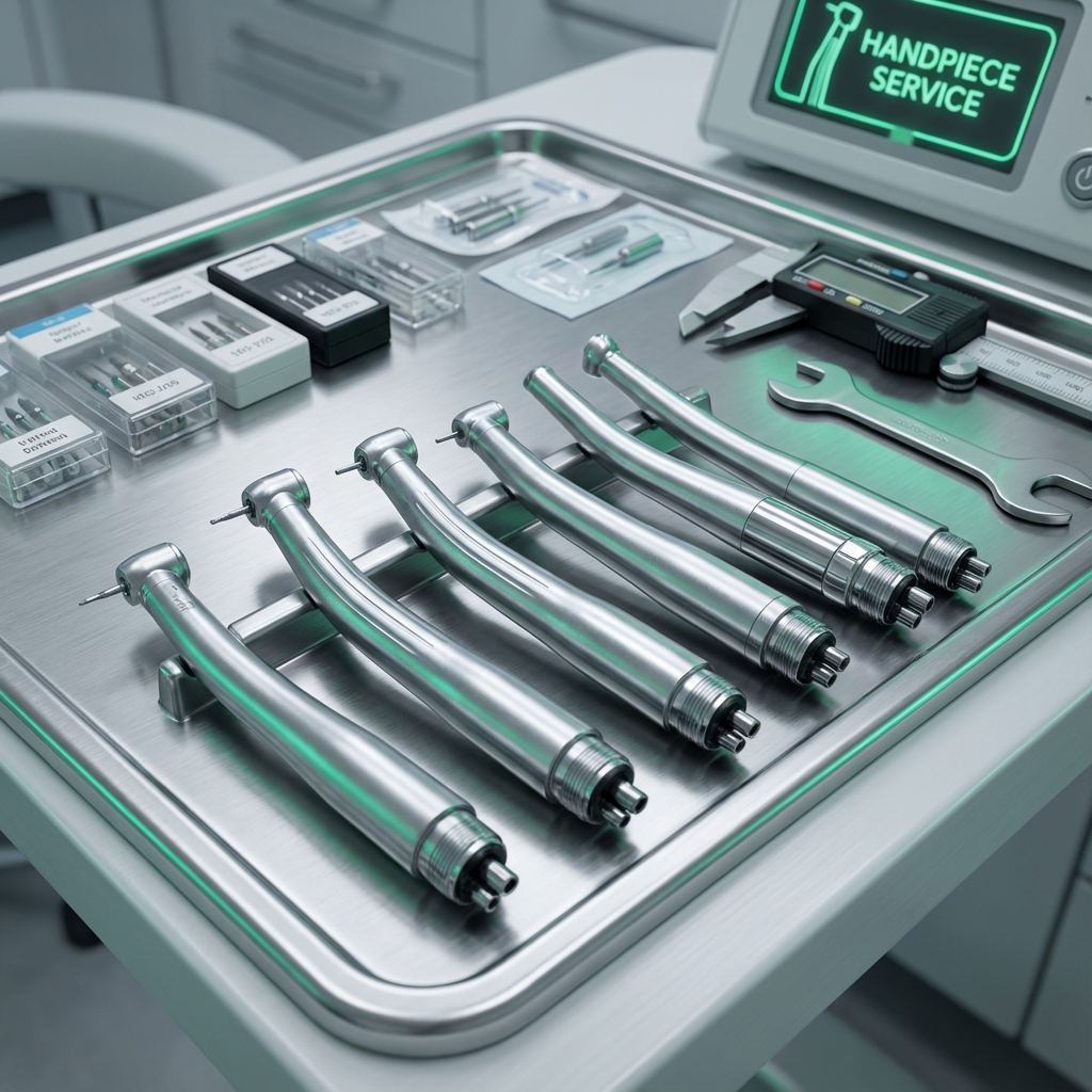 Precision dental handpieces and service tools