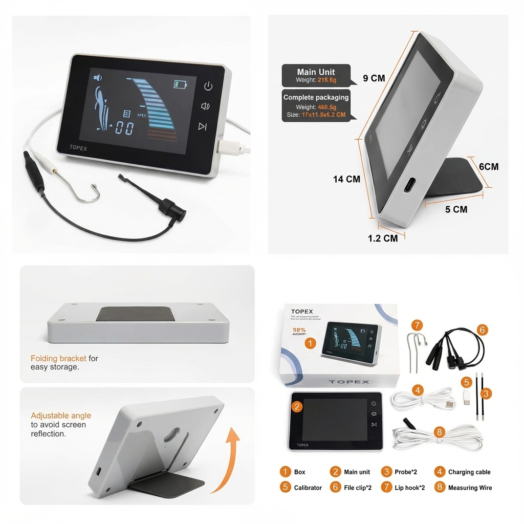 Apex identifiers and dental measuring devices